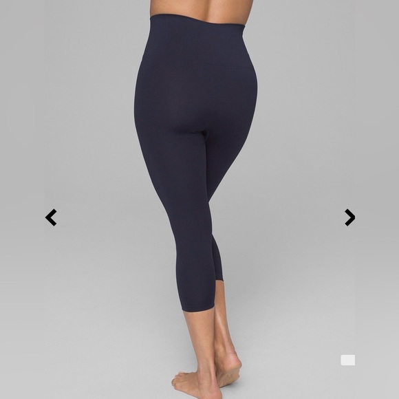 Soma Slimmingng High Wasted Cropped Legging Black Shapewear Size L Tummy Control - Picture 2 of 7